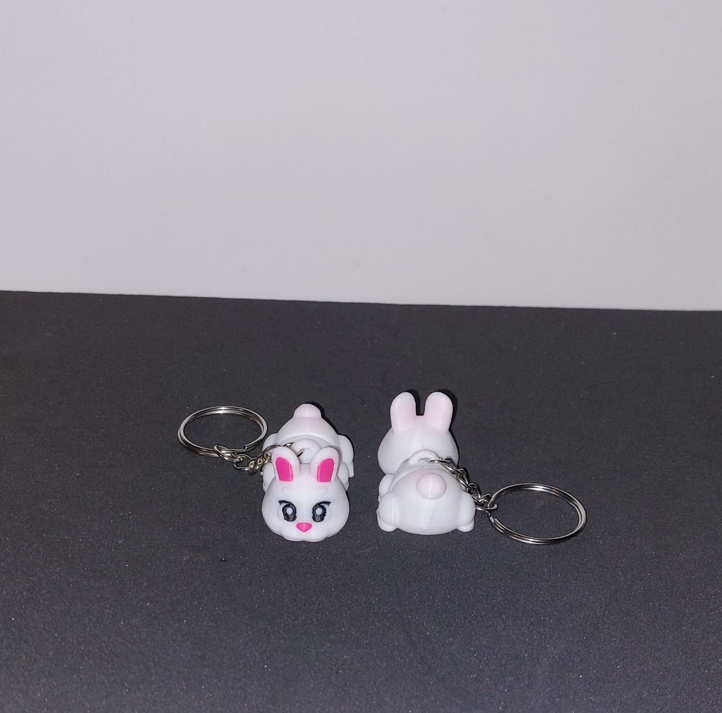Cute Bunny Keychain 🐰🌸 – 3D Printed Charm!