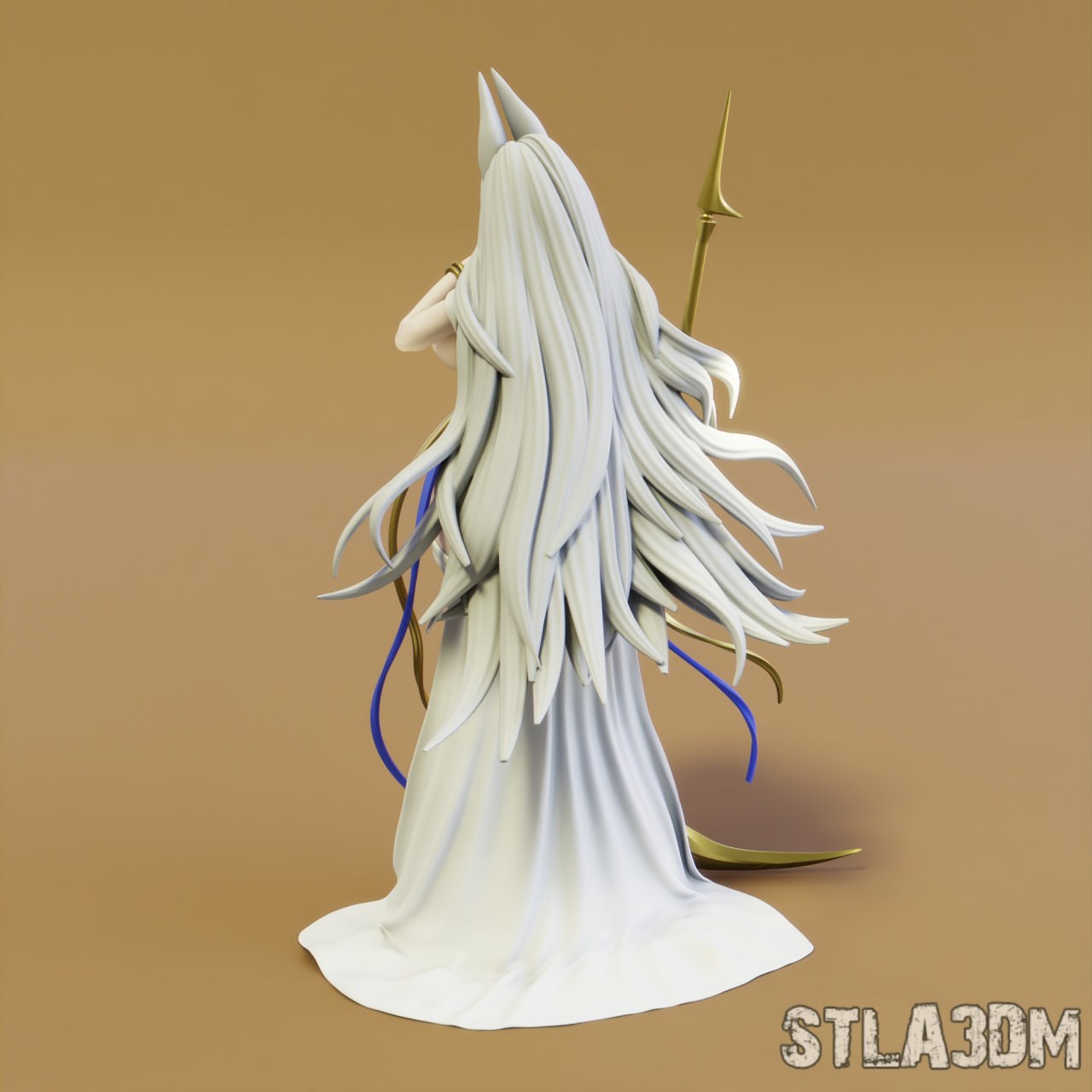 “Selene, Goddess of the Golden Spear” – Unpainted Assembly Model Kit ⚔️✨