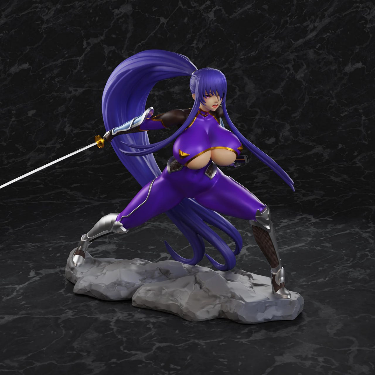 🎨💫 Create. Paint. Assemble. – DIY Action Figure: Akiyama Rinko 💜🛠️
